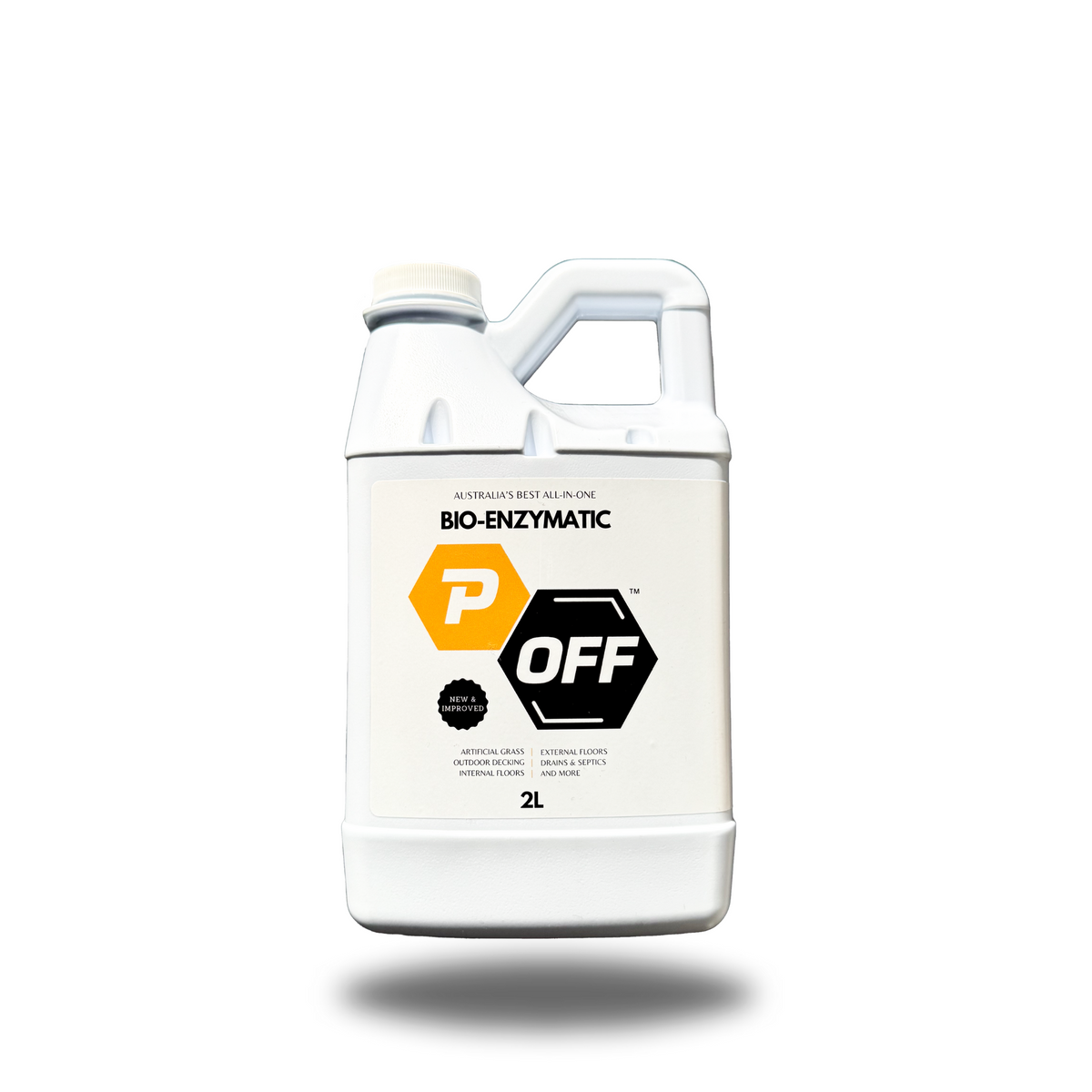 P-Off 2L Bio-Enzymatic Detergent Enzyme Cleaner Urine Remover by P-Off product shot on white ground